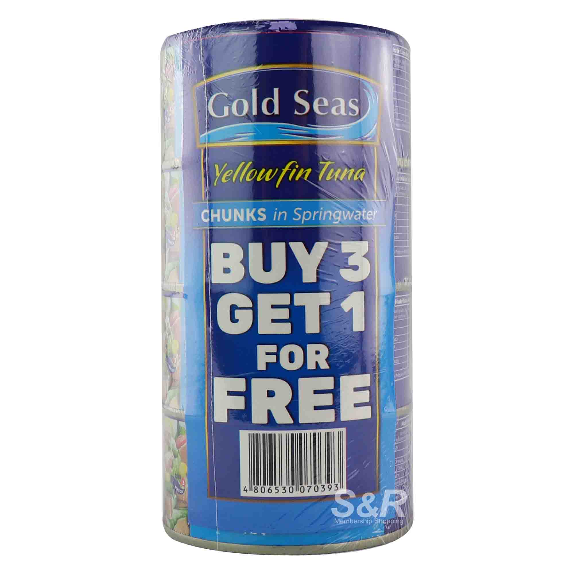 Gold Seas Chunks in Springwater Yellowfin Tuna 4pcs
